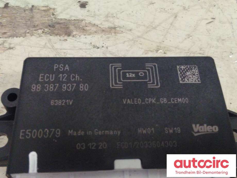 Styreenhet parkering til Peugeot e-208 2019-->> (VALEO|9838793780|1675664180|1681478980| E500379)