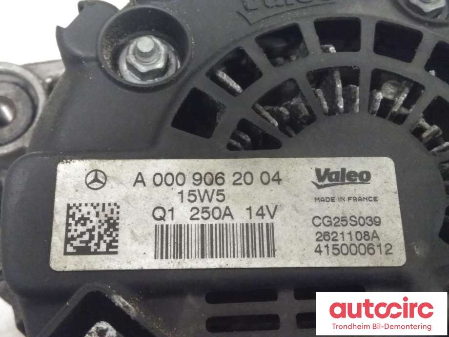 Dynamo til Mercedes S-Klasse, Coupe/Cab 2014-->> (C217) (C217) (VALEO|A0009062004|CG25S039|2621108A)