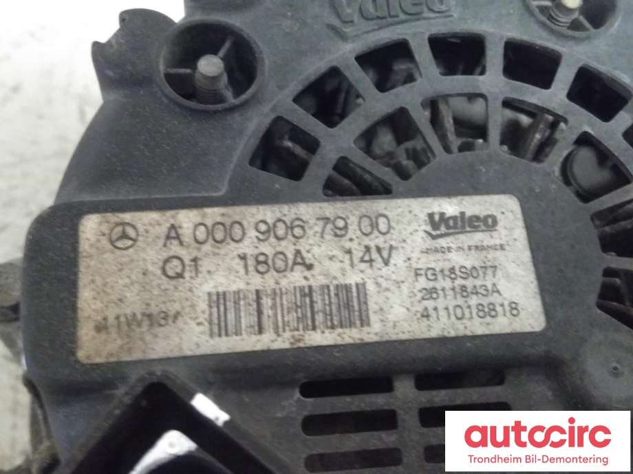 Dynamo diesel til Mercedes ML 2011-2015 (Fase 1) (W166) (W166) (VALEO|A0009067900|2611843A|FG18S077)