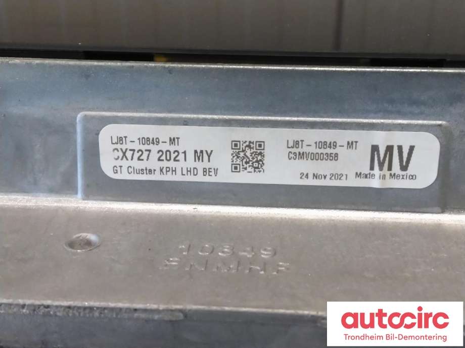Instrumentpanel til Ford Mustang Mach-e 2020-->> (..|LJ8T-10849-MT|LJ8T-10849-MS|2576350)