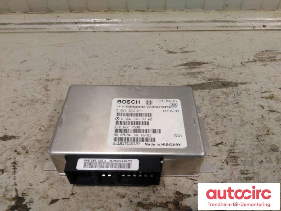 Styreenhet 4WD til Mercedes ML, 2011-2015 (Fase 1) (W166) (W166) (BOSCH|A1665400362|A1665400462)