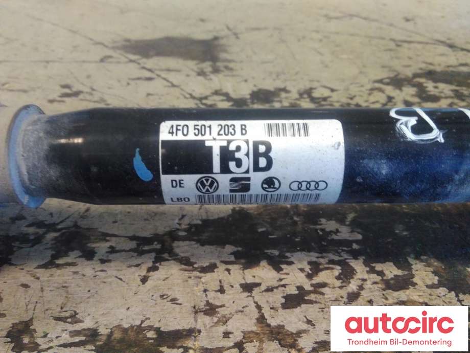 Drivaksel høyre bak, diesel/automat til Audi A6, Allroad 2006-2008 (Type II, Fase 1) (C6) (C6) (..|4F0 501 203 B|4F0501203B|)
