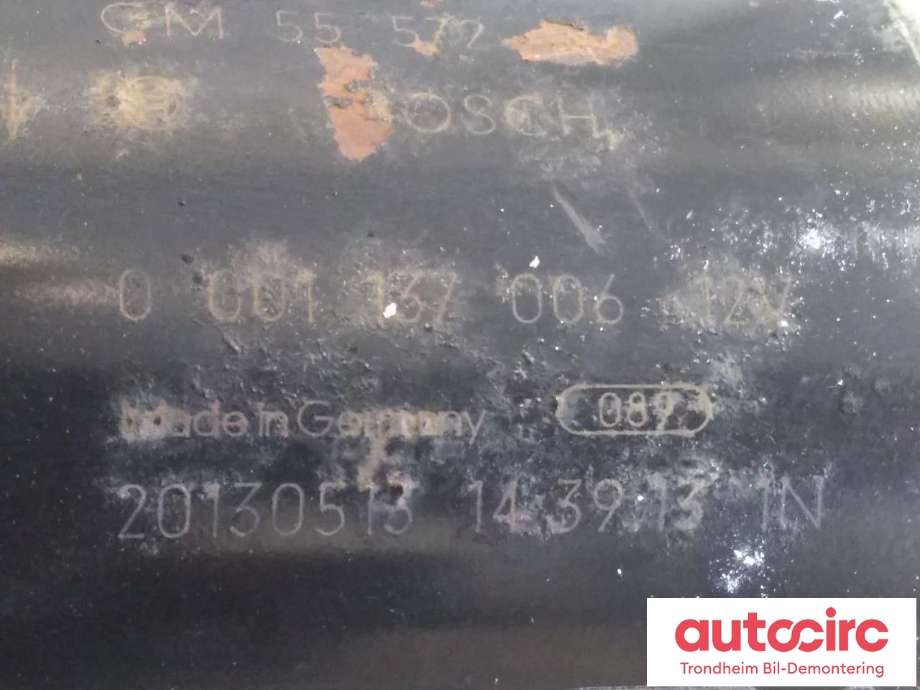 Starter til Opel Astra J 2010-2015  (BOSCH|55572440|25194650|0001137006)