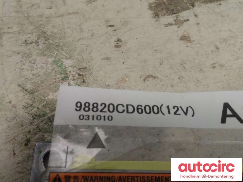 Styreenhet airbag hovedsensor til Nissan 350 Z 2002-2009 (..|98820-CD600| 98820CD600|98820-CD625| 98820CD625|K8820-CD60C| K8820CD60C)