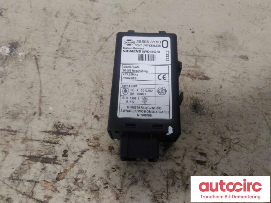 Styreenhet nøkkelfri/keyless til Nissan 350 Z, 2002-2009 (SIEMENS|28596-3Y500)