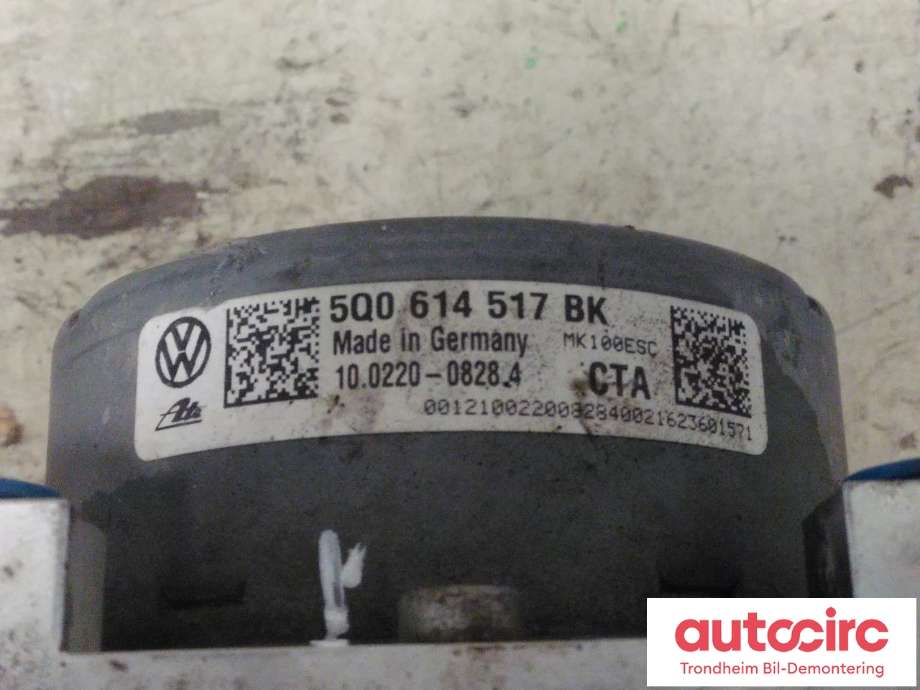 ABS sentral til Škoda Octavia 2013-2016 (Type III, Fase 1) (ATE|5Q0614517BK|10.0220-0828.4|)