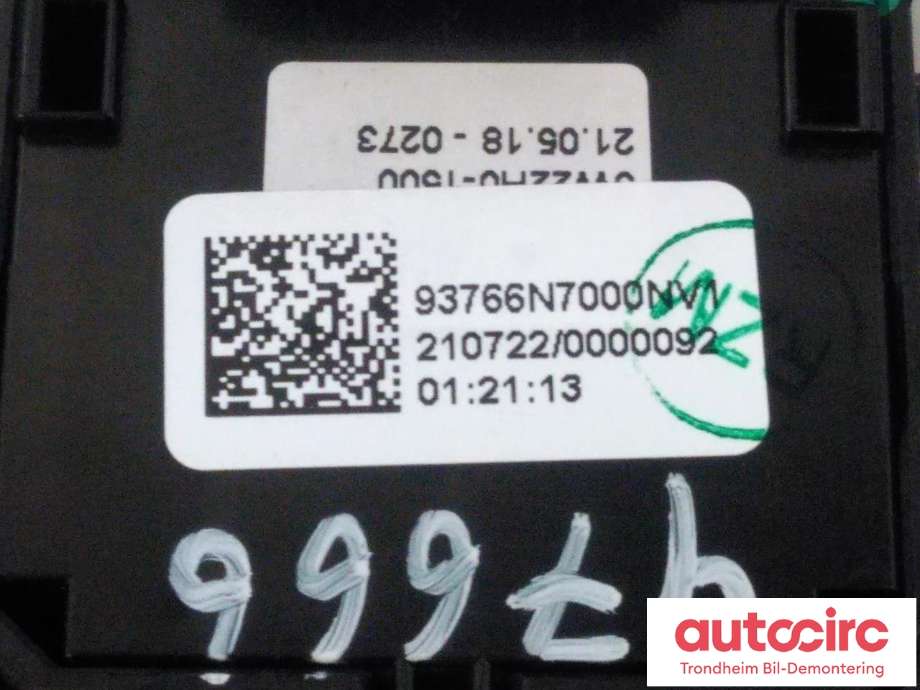 Bryter elektrisk håndbrekk/parkbrems til Hyundai Tucson 2021-->>  (..|93766-N7000|93766N7000|)