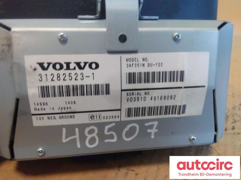 Bilstereo navigasjon skjerm til Volvo S80 2006-2013 (Type II, Fase 1)  (..|31282523|36000891|)