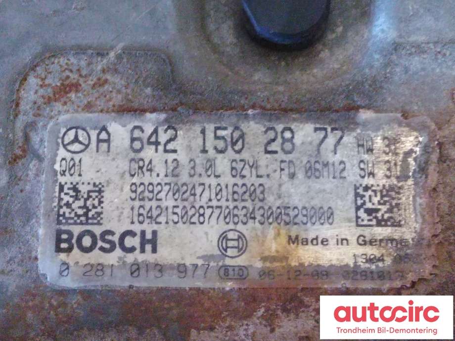Styreenhet motor til Mercedes GL 2006-2012 (X164) (X164) (BOSCH|A6421502877|A6421504234|A6421505800| 0281013977)