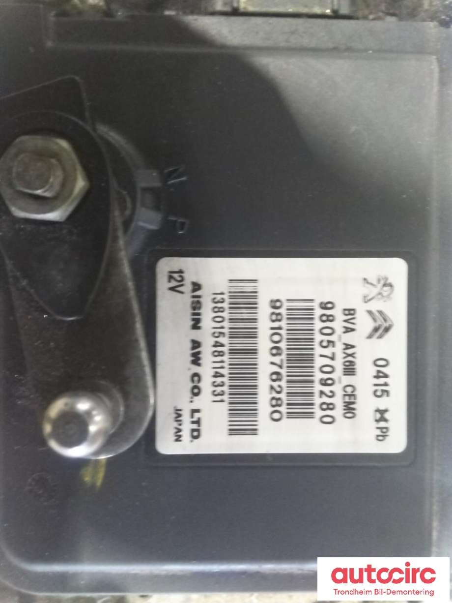 Girkasse automat til Peugeot 3008 2009-2016 (Type I)  (AISIN AW|9810676280||TF-71SC| AT6)