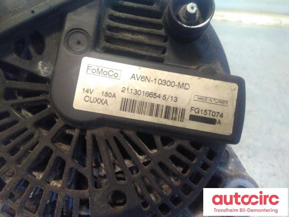Dynamo diesel til Ford Kuga 2013-2019  (FOMOCO|AV6N-10300-MD|1762377|2321305| FG15T074)