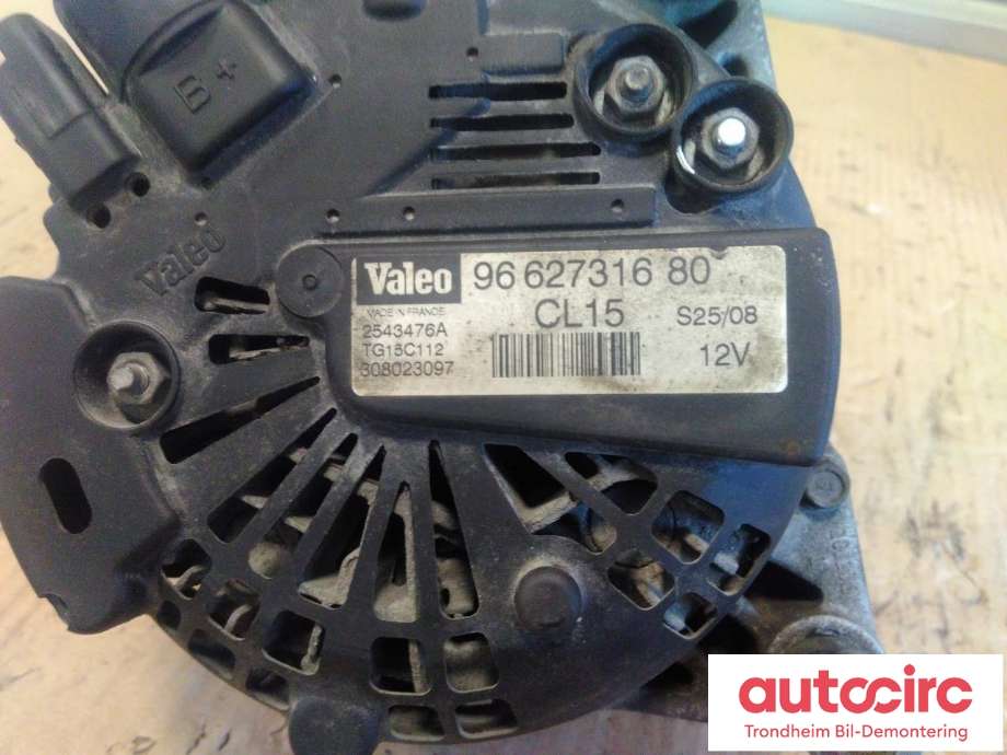 Dynamo diesel til Peugeot 4007 2007-2012  (VALEO|9662731680|TG15C112|5705JV| 5705NF)