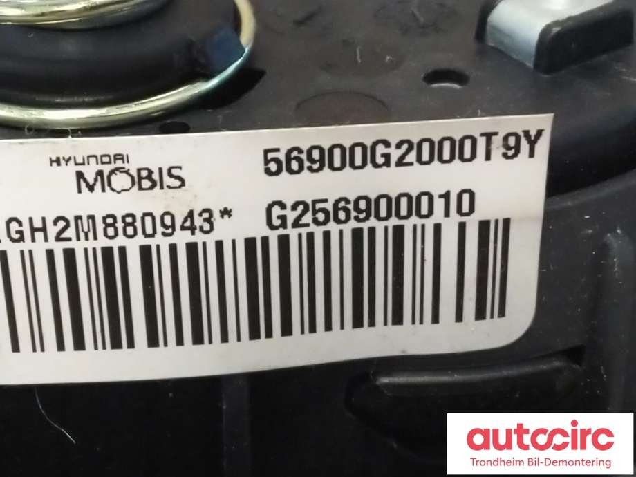 Airbag rattpute til Hyundai Ioniq Electric 2016-2019 (Fase 1) (MOBIS|56900-G2000T9Y|56900G2000T9Y|56900G2000)