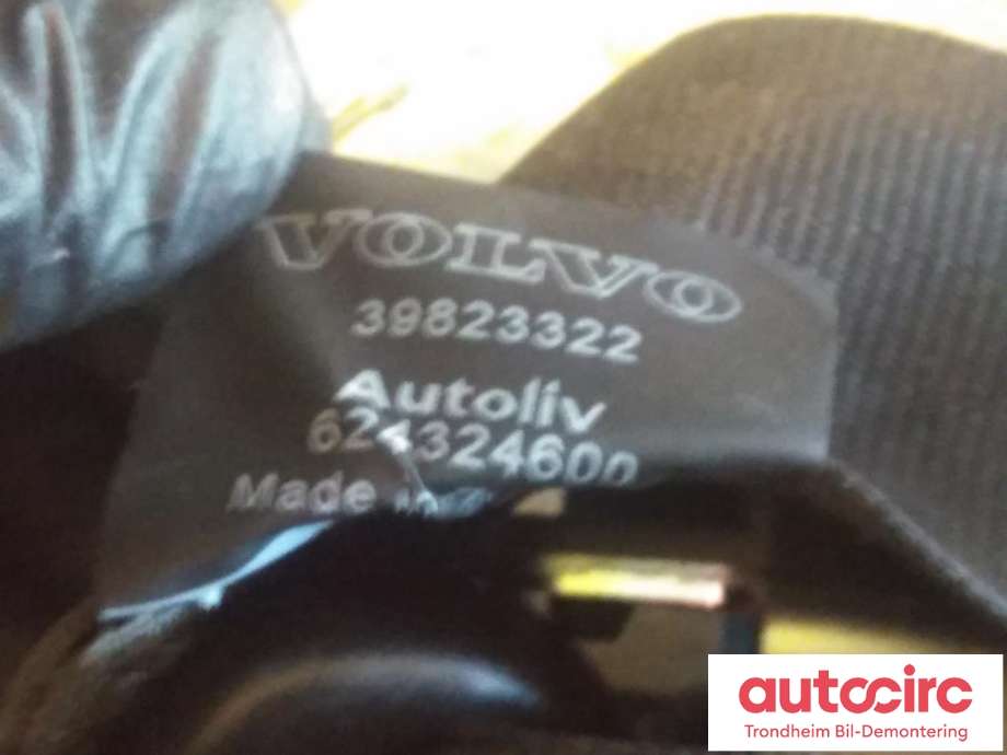 Sikkerhetsbelte bak venstre til Volvo V60/V60 CC 2013-2018 (Type I, Fase 2)  (AUTOLIV|39823322|61657600|)