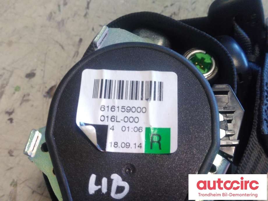 Sikkerhetsbelte bak høyre til Volvo V60/V60 CC 2013-2018 (Type I, Fase 2)  (AUTOLIV|39823323|616159000|)