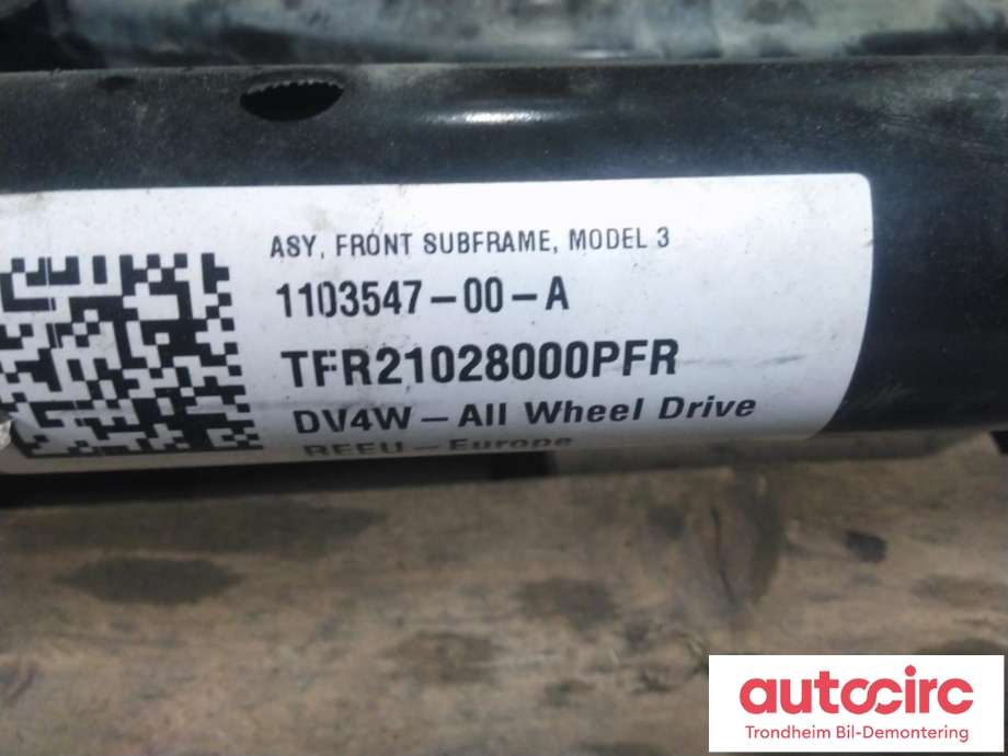 Travers foran hoved til Tesla Model 3 2018-2023 (Fase 1)  (TESLA|1103547-00-A|)