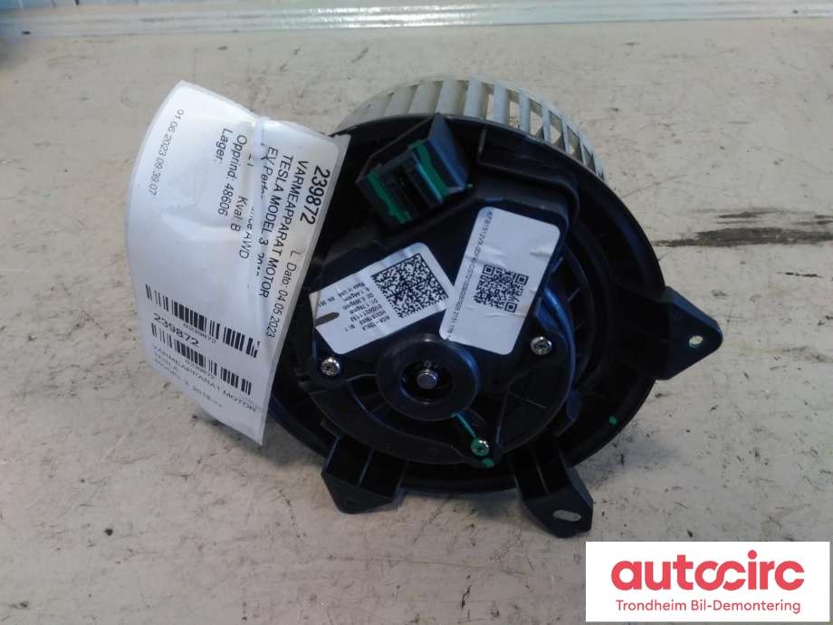 Varmeapparat motor til Tesla Model 3, 2018-2023 (Fase 1)  (..|..)