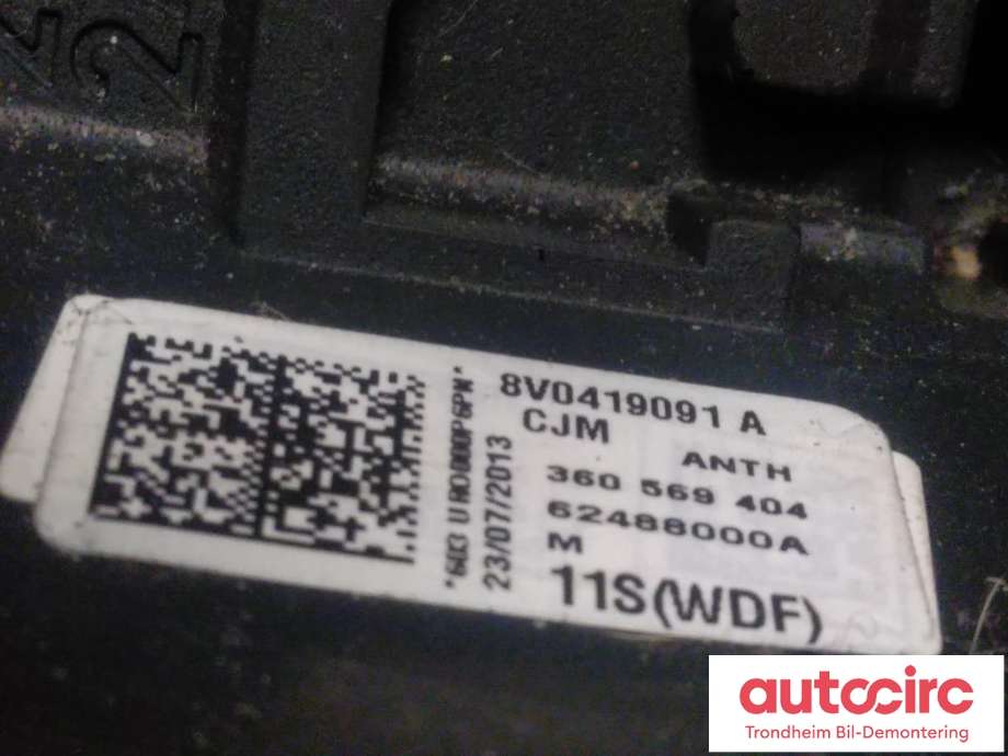 Ratt til Audi A3 2012-2016 (Type III, Fase 1)  (TRW|8V0419091A|)