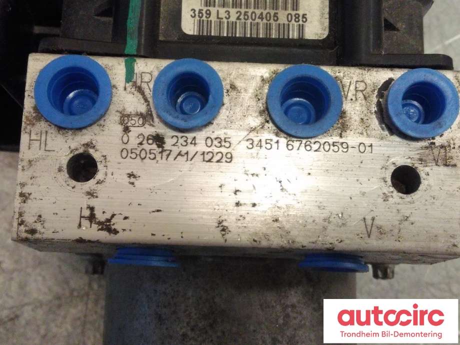 ABS sentral til BMW X3 2003-2006 (Fase 1) (E83) (E83) (BOSCH|6762059|34503424684|34516762059| 34513419296| 0265234035)