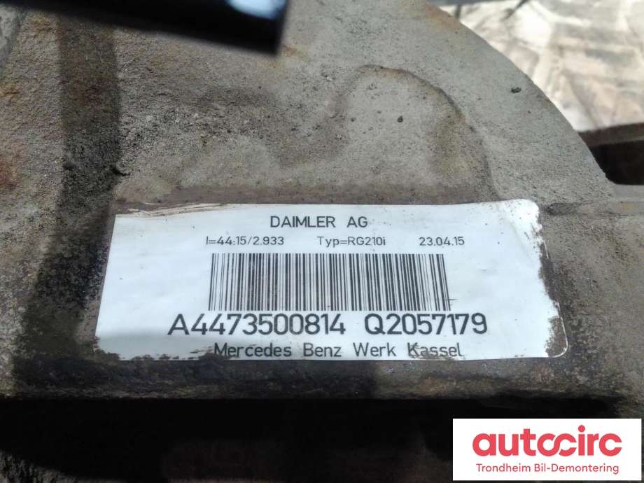 Kardang klokke bak til Mercedes Vito 2014-->> (W447) (W447) (ZF|A4473500814|A 447 350 08 14|)