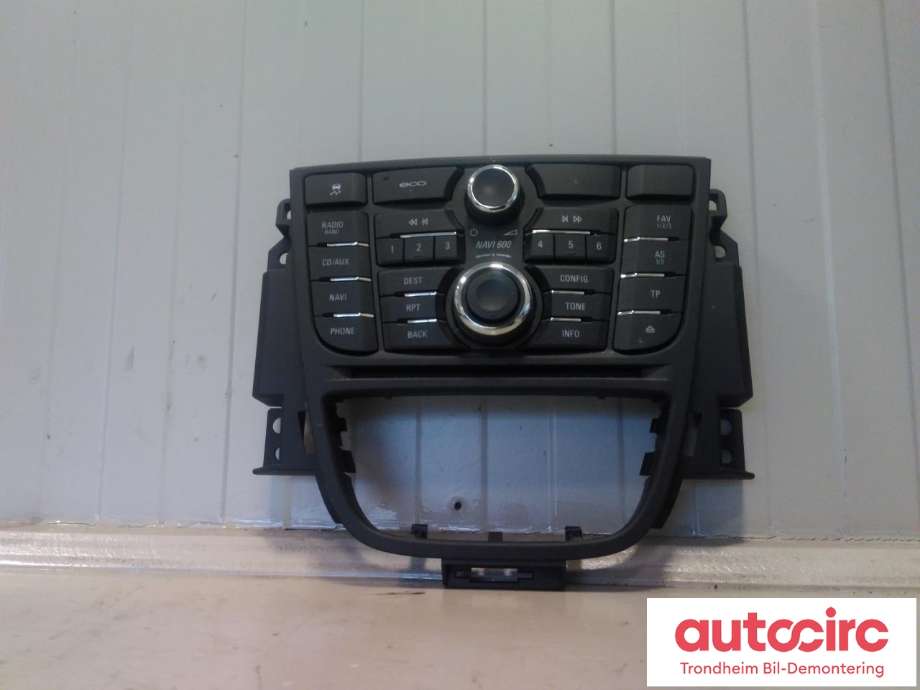 Bilstereo navigasjon betjeningspanel til Opel Astra J 2010-2015 (DELPHI/GM|13360093|28299891|)
