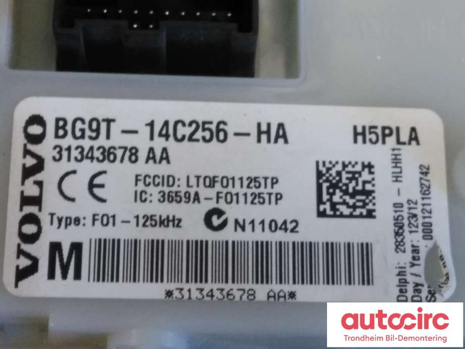 Styreenhet comfort (BCM) til Volvo XC70 2008-2013 (Type II, Fase 1)  (..|31343678|31327994|)