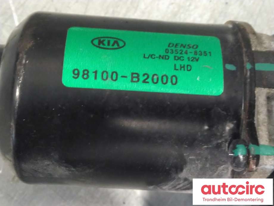 Viskermotor frontrute til Kia e-Soul 2019-->> (Type III)  (DENSO|98100-B2000|98110B2000|03524-8351)