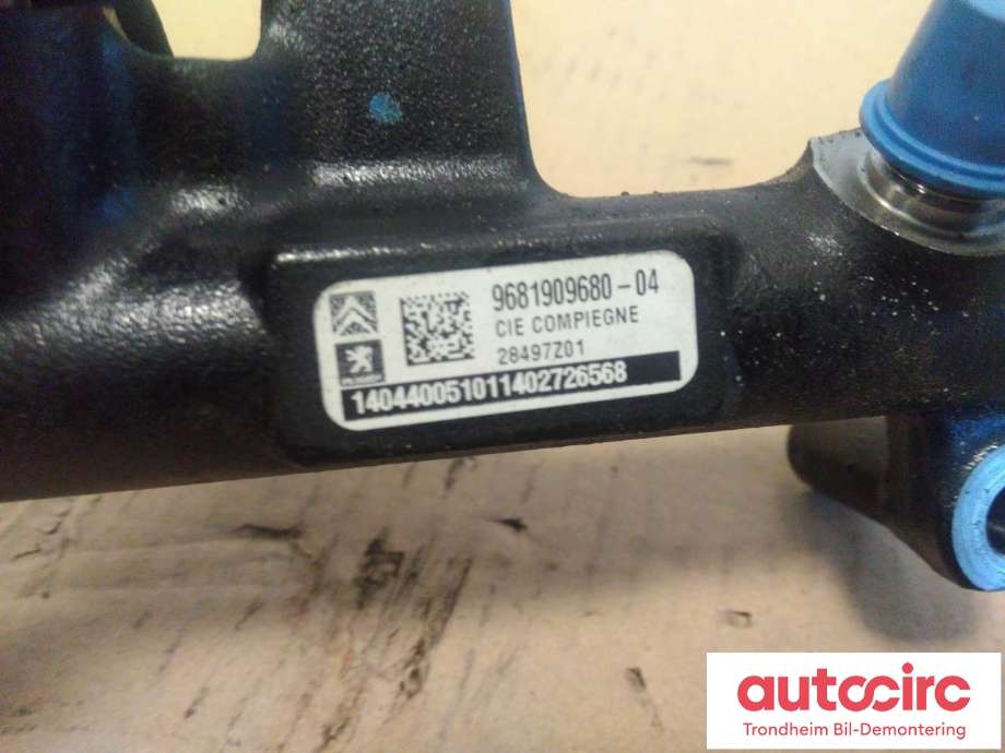 Dyseskinne (fuelrail) til Toyota Proace 2013-2016 (Type I)  (..|9681909680|968190968004|)