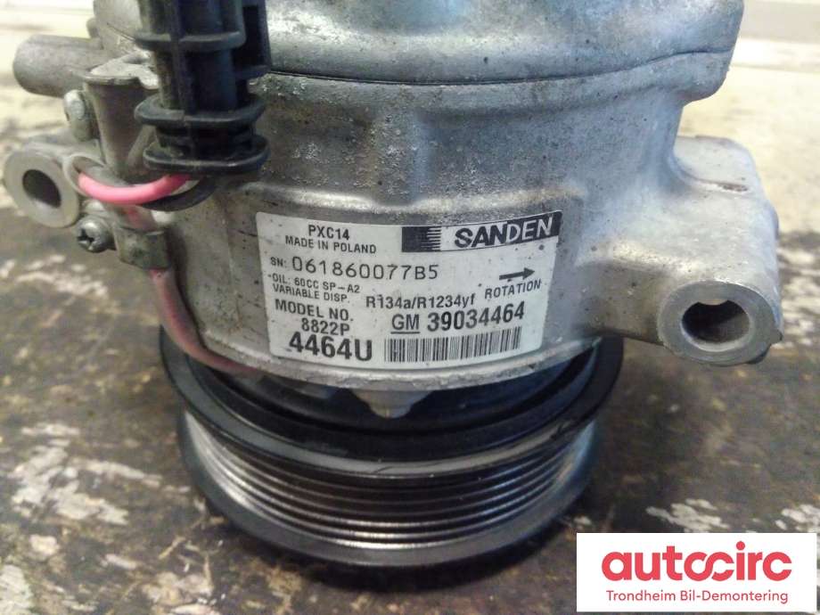 Aircondition kompressor til Opel Insignia B 2017-->>  (SANDEN|39034464|39076800|)