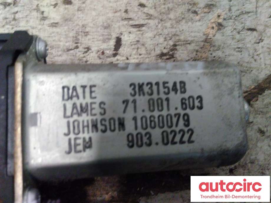 Ruteheis, kun motor, høyre bak til BMW 3-Serie 2005-2011 (E90/E91/E92/E93) (E90/E91/E92/E93) (LAMES|71001603|67626927026|9030222| 1060079)
