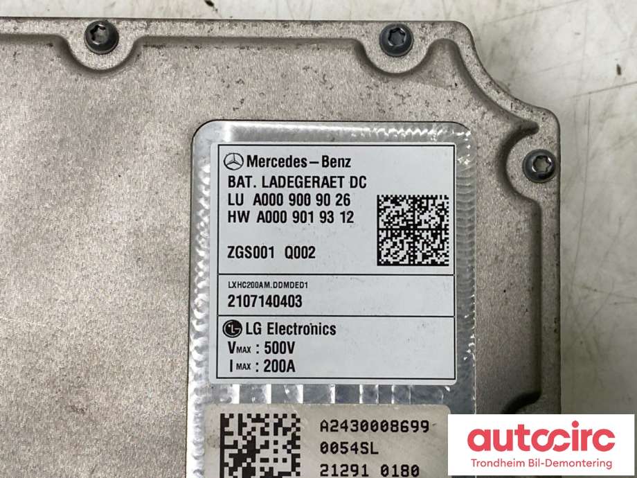 DCDC converter elbil til Mercedes EQA 2021-->>  (A0009009026|A0009005335|A2430008699)