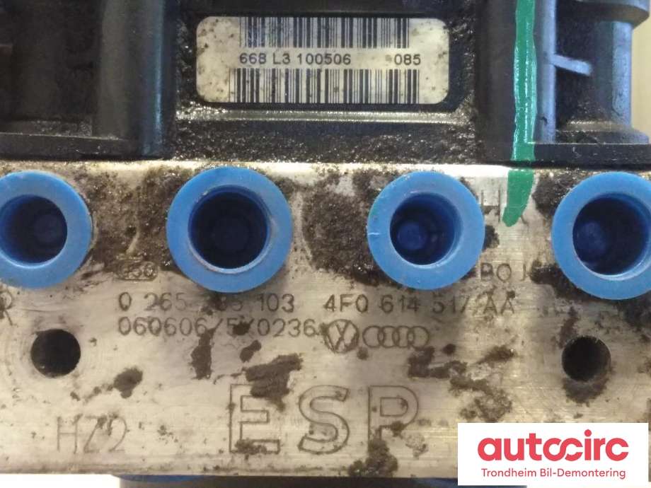 ABS sentral til Audi A6 2005-2008 (Type III, Fase 1) (C6) (C6) (BOSCH|4F0614517AA|4F0614517AC|4F0910517AD| 0265235103)