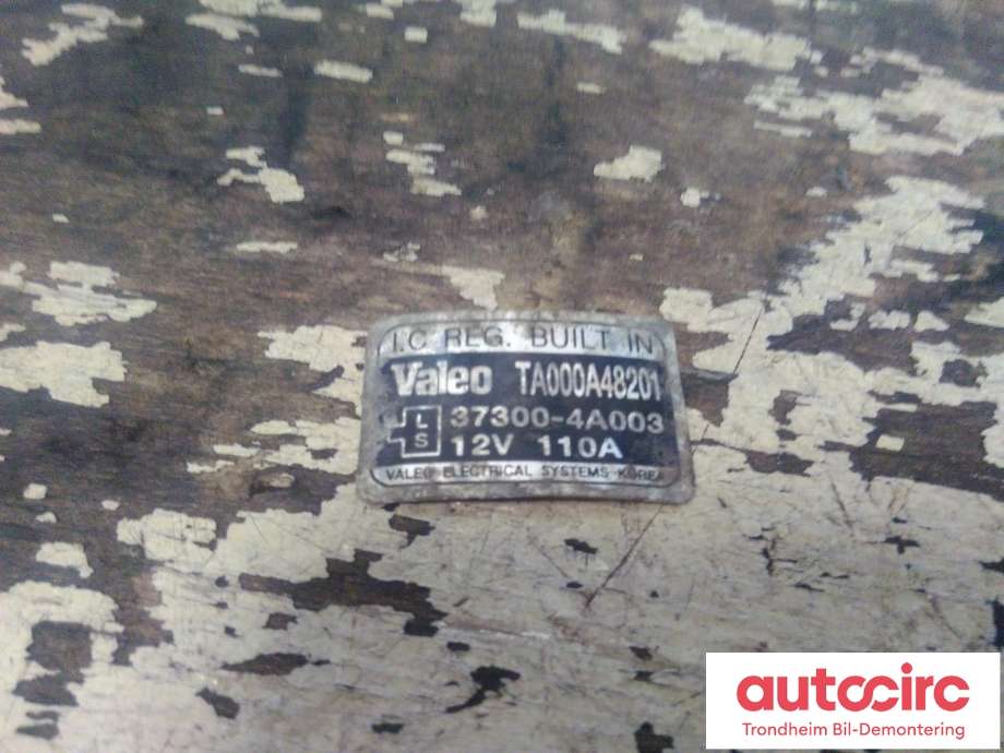 Dynamo diesel til Hyundai H-1 2006-2008 (Type I, Fase 2) (VALEO|373004A003|TA000A48201)
