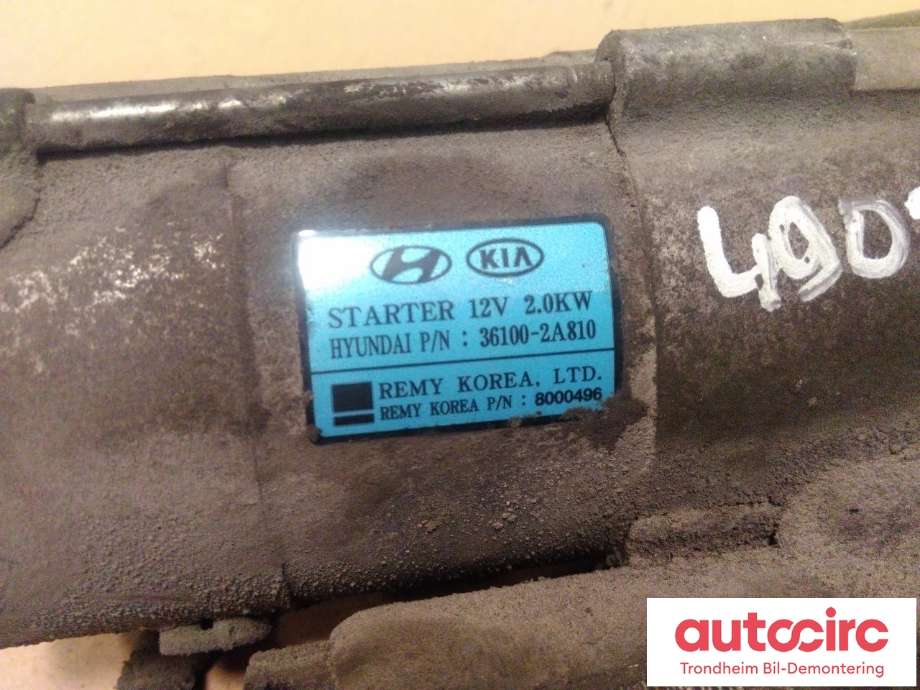 Starter diesel til Hyundai i40 2012-2017  (REMY|361002A810|36100-2A810|)