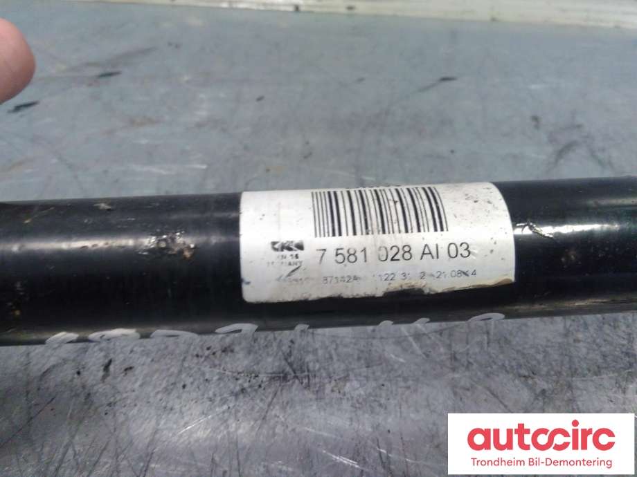 Drivaksel høyre bak, diesel/automat til BMW 5-Serie 2010-2017 (F10/F11) (F10/F11) (..|33207581028|7581028|33 20 7 581 028)