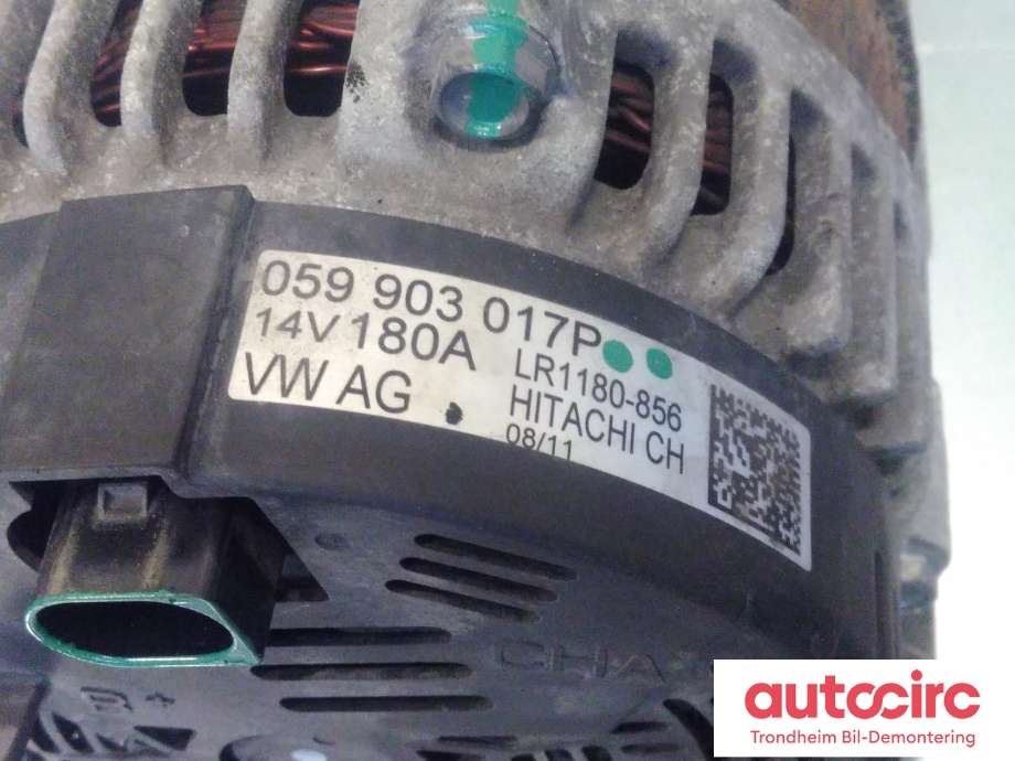 Dynamo diesel til Audi A7 2010-2014 (Type I, Fase 1)  (..|059903017P|059903018R|059903018Q| H048260)