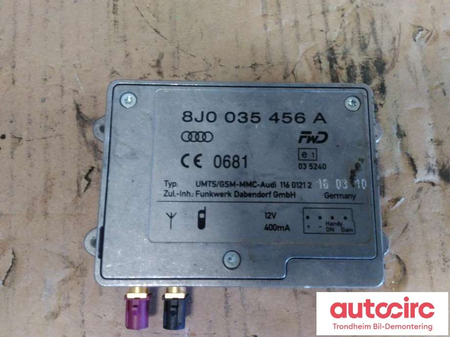 Antenne forsterker til Audi A6, 2008-2011 (Type III, Fase 2) (C6) (C6) (..|8J0035456A)