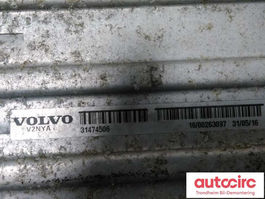 Intercooler til Volvo XC60 2014-2017 (Type I, Fase 2)  (..|31474506|)