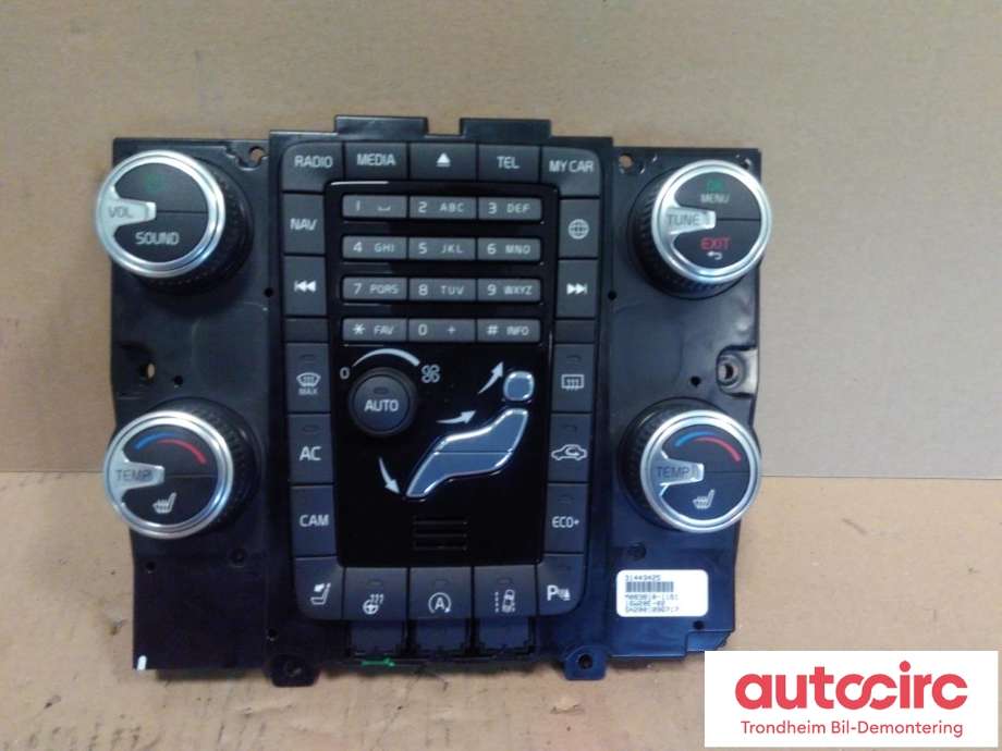 Varmeapparat betjening til Volvo XC60, 2014-2017 (Type I, Fase 2)  (..|31443425)