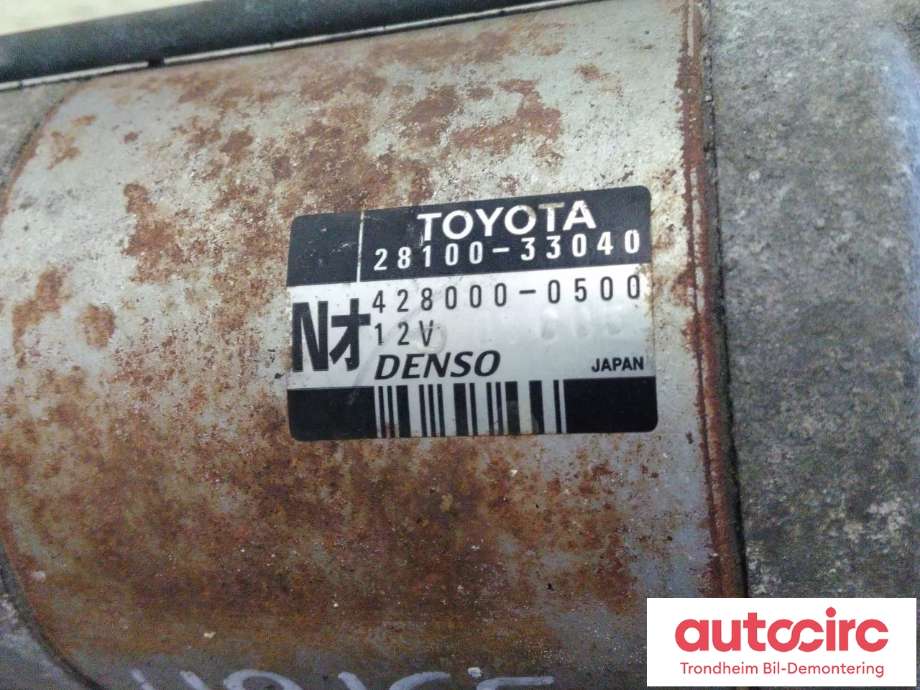 Starter diesel til Toyota Yaris Verso 1999-2007  (DENSO|28100-33040|2810033040|)