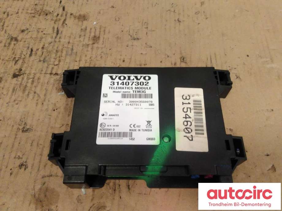 Styreenhet diverse til Volvo V40, 2012-2019  (TELEMATICS MODULE TEM3G|31407302)