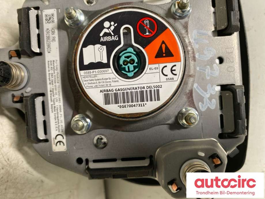 Airbag rattpute til Toyota Camry 2019-->>  (4513033650C0|4513033590C0|)
