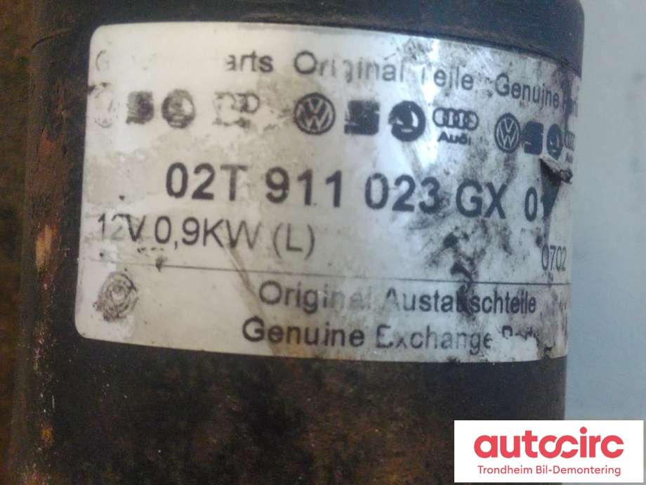 Starter til VW Polo 2002-2005 (Type IV, Fase 1) (BOSCH|02T911023GX|02T911023G|)
