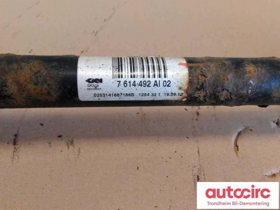 Drivaksel høyre bak, diesel/automat til BMW X3 2010-2017 (F25) (F25) (...|7614492|33 20 7 598 041|33207598041| 7598041)