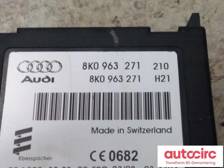 Styreenhet fjernbetjening til Audi A4 2007-2014 (Type IV) (B8) (B8) (EBERSPRÄCHER|8K0963271|221000329500|)