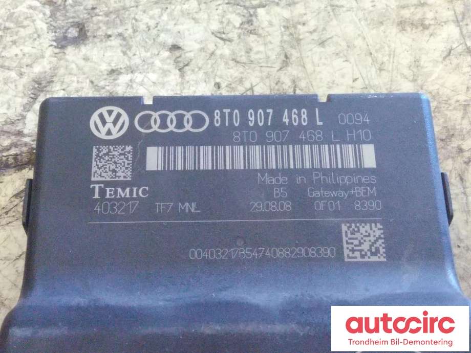 Styreenhet diverse til Audi A4 2007-2014 (Type IV) (B8) (B8) (TEMIC|8T0907468L|8T0907468Q|TF7 MNL)