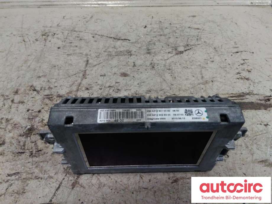 Bilstereo navigasjon skjerm til Mercedes E-Klasse 2009-2013 (Fase 1) (W212) (W212) (..|A2129004900|A2129008707|A2129009122)