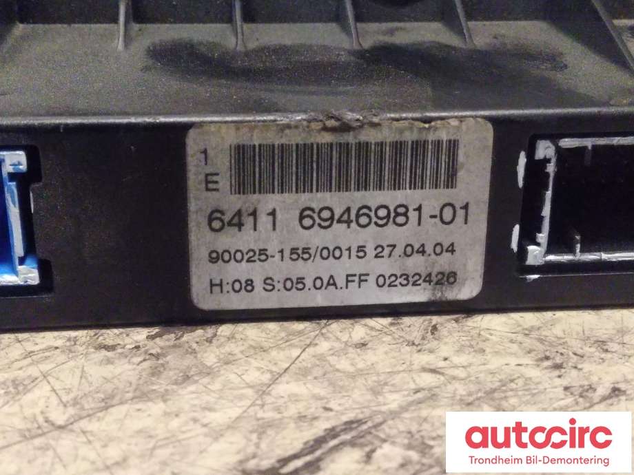 Varmeapparat betjening til BMW 6-Serie 2002-2010 (E63/E64) (E63/E64) (BMW|6946981|6956827|9122398| 64119122398)