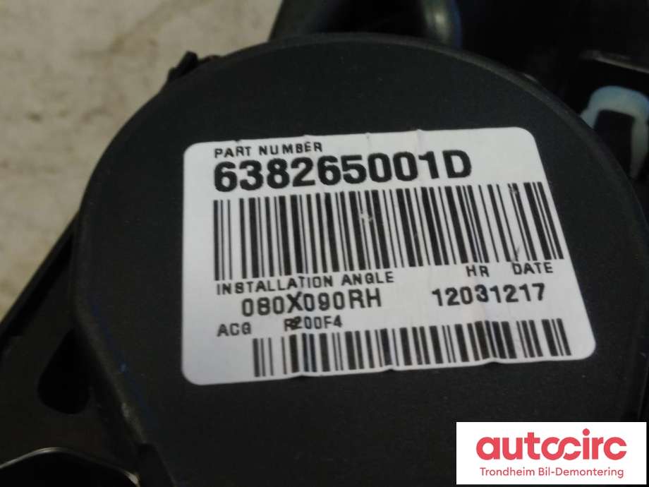 Sikkerhetsbelte foran høyre til Nissan Leaf 2018-->> (Type II)  (AUTOLIV|63826 5001D|868845SH0B|)