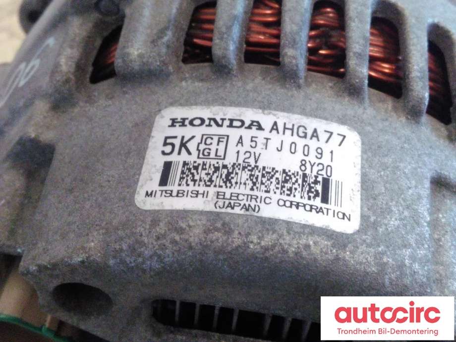 Dynamo til Honda Civic 2006-2011 (Type VIII)  (MITSUBISHI|AHGA77|31100-RB0-004|A5TJ0091)